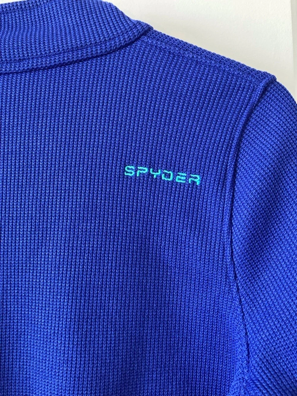 Spyder Girls XL 18 Full Zip Fleece Jacket Royal Blue Teal Ski Outdoor Active